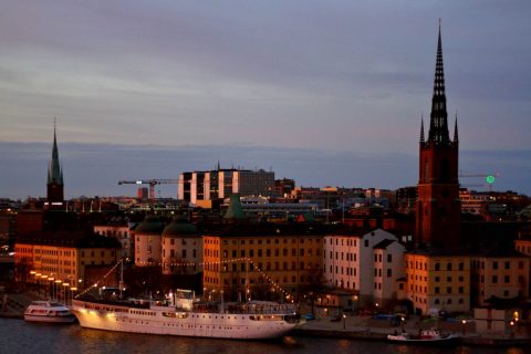 Riddarholmen, Riddarholmskyrkan, Mälardrottningen Hotel Ship – Stockholm, Sweden