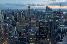 Manhattan sunset from Rockefeller Center