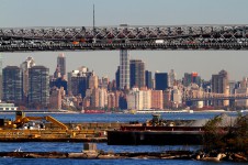 Williamsburg Bridge and Midtown Manhattan