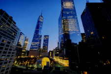 World Trade Center site by night