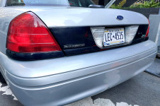 back of a NYPD Ford Crown Victoria Police Interceptor (CVPI)