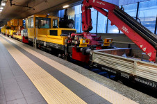 Work train at Milano Malpensa Airport