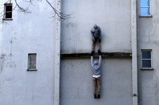 The Ledge by Mark Jenkins at Rümelinsplatz, Basel