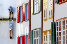 The Ledge by Mark Jenkins at Rümelinsplatz, Basel