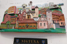 Sigtuna mural at Arlanda airport